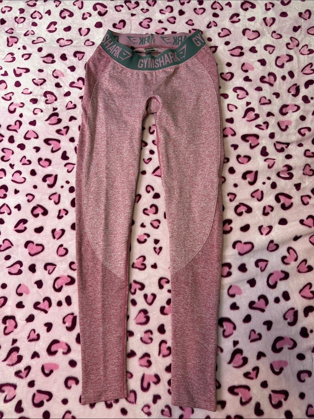 Gymshark Pink Seamless Leggings with Branded Waistband
